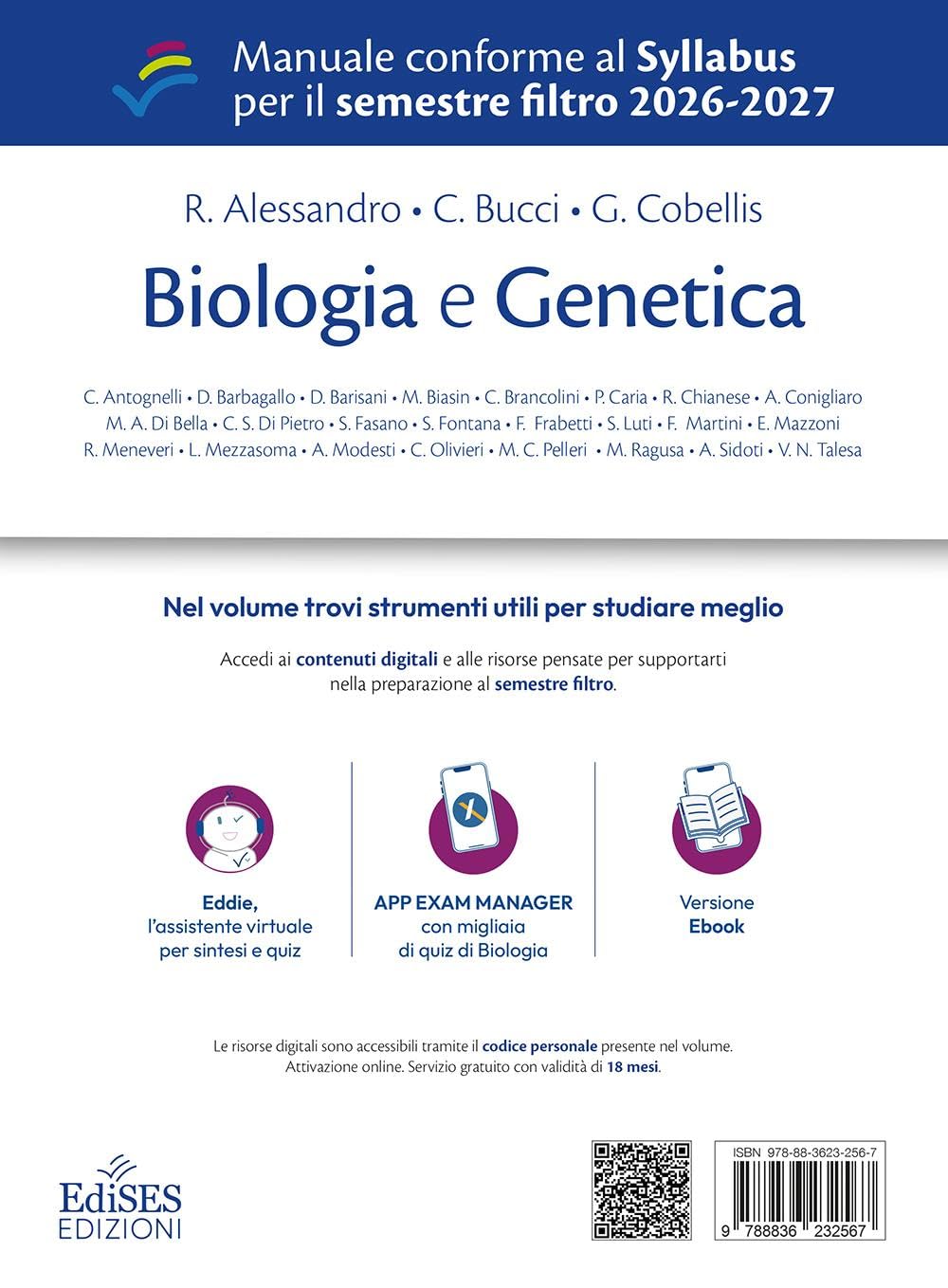 Biologia e genetica. Manuale conforme al Syllabus per il semestre filtro 2026-2027. Con assistente virtuale (Universitario)