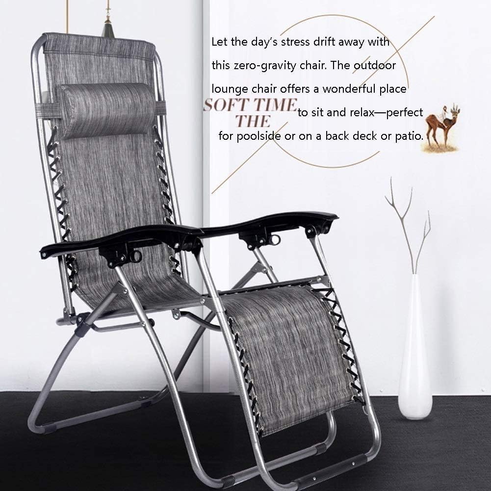 Sun Lounger Garden Chairs Foldable Deck Chair Set of 2 Foldable Reclining, Zero Gravity Patio Lounger Chair, Sun Recliners Outdoors Beach Camping Lawn Adjustable Chair