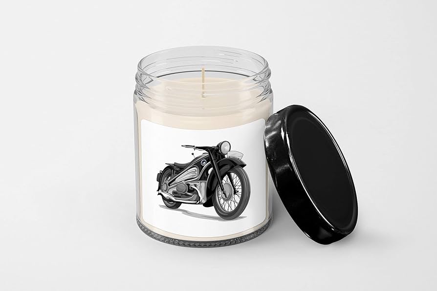 Amazon.com: SpreadPassion Vector of Motorcycle Candle - Soy