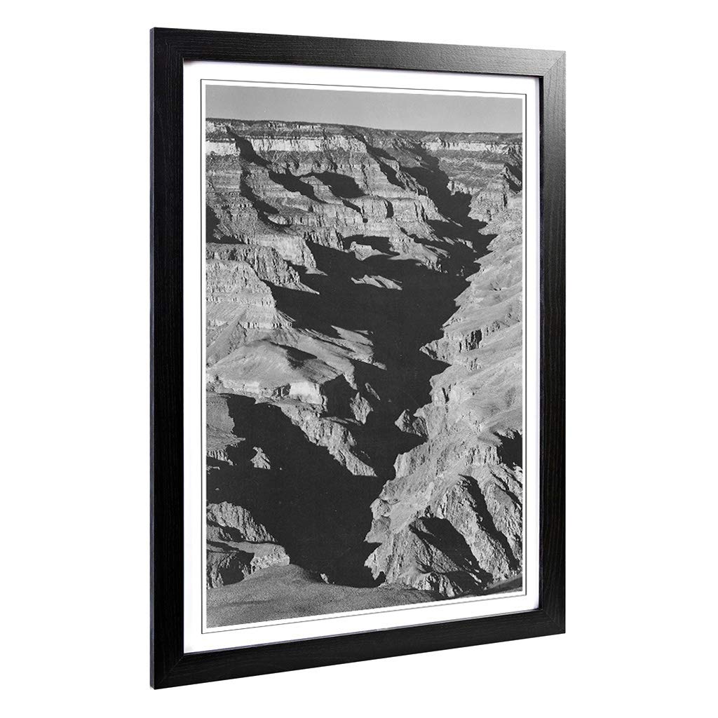 Big Box Art Framed Print of Ansel Adams Grand Canyon South Rim Design | Wall Art Picture | Home Decor for Kitchen, Living Room, Bedroom, Hallway, Black, A2 / 24.5x18 Inch / 62x45cm