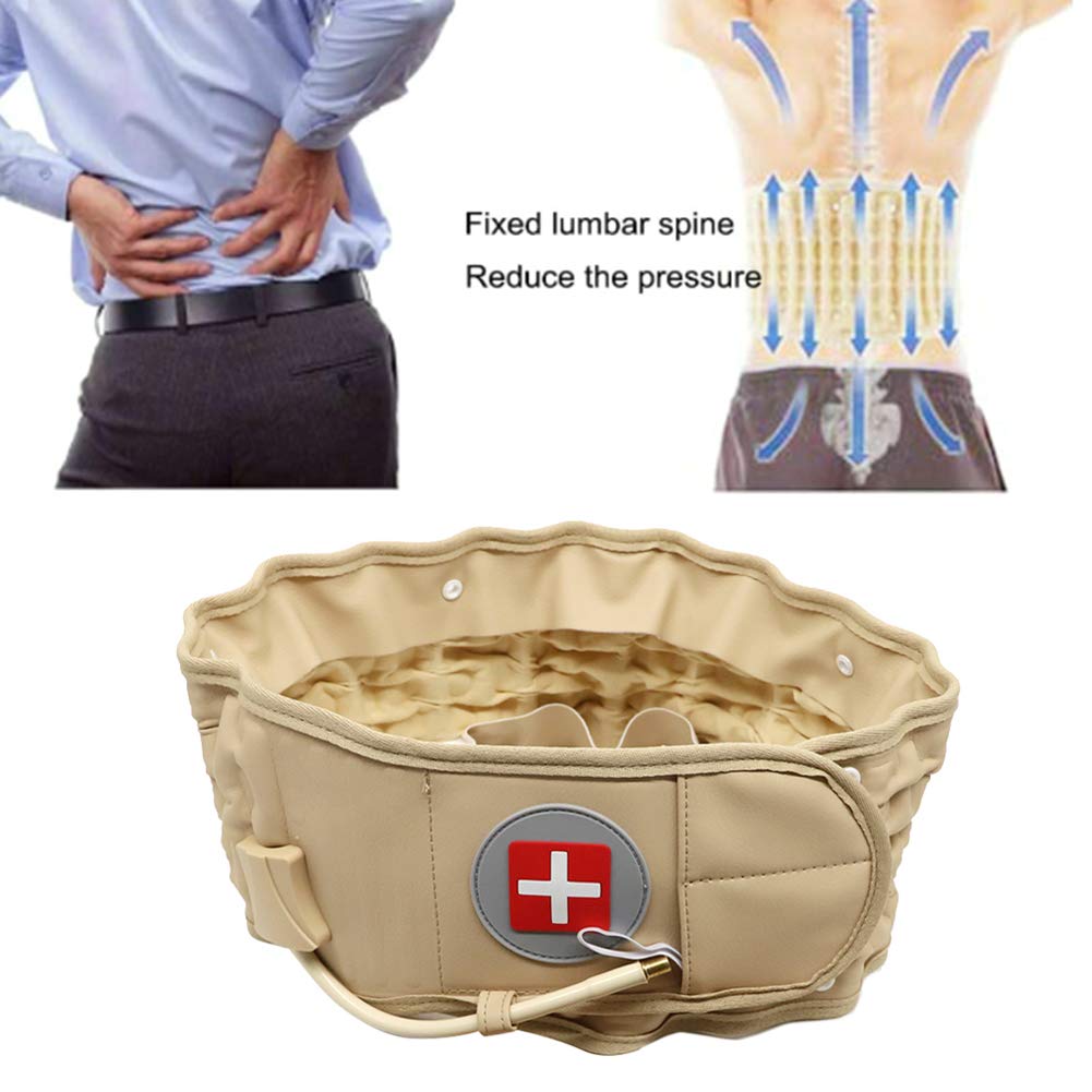 Newooh Ceinture lombaire de décompression pour le dos avec support lombaire, dispositif de traction pour femmes et hommes, taille unique pour tour de taille de 29 à 49 pouces