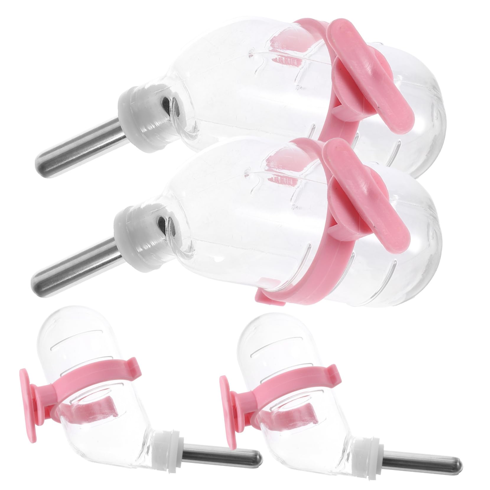 Garneck 4Pcs Hamster Water Bottles Automatic Hanging Waterer Capacity Leak Design Convenient Pet Feeder for Animals Easy Water Level Monitoring