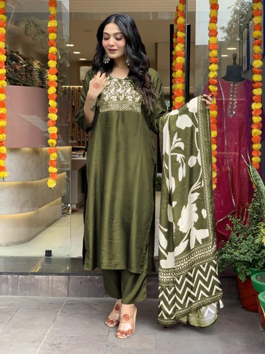 Image of SHIENZY Cotton Blend Kurta Set for Women