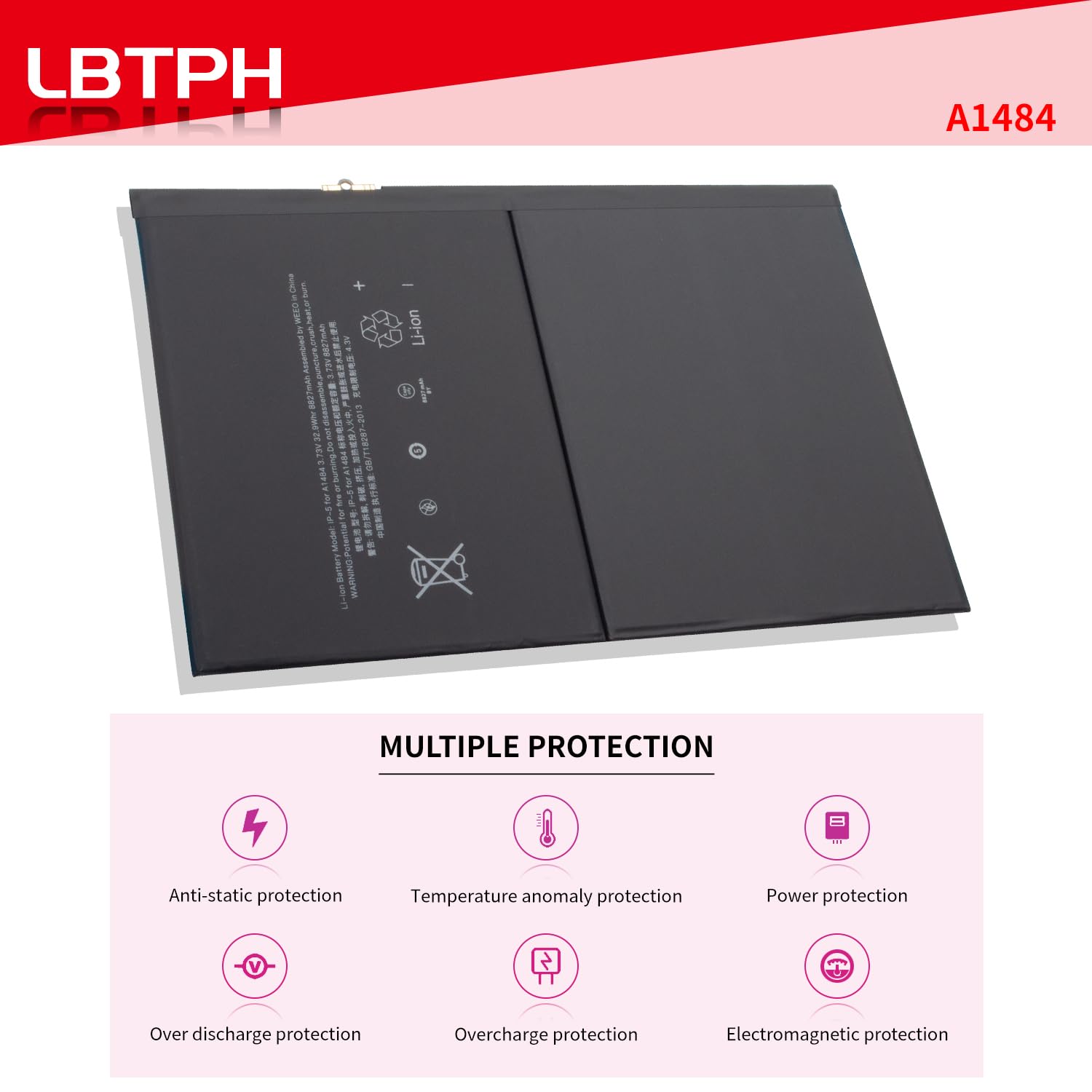 Amazon.com: LBTPH A1484 A1474 Battery for iPad Air 1 iPad 5th 6th