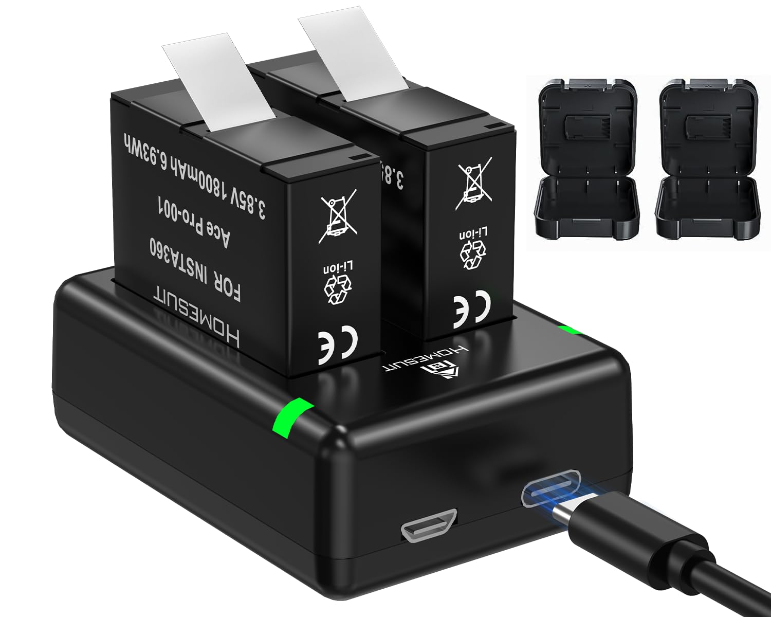 insta360 - バッテリー・充電器のみ Amazon | LINGHAUNG for Insta360 Ace Pro 2・Ace Pro・Ace