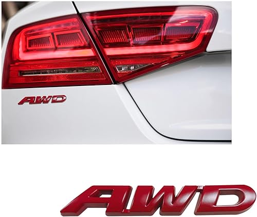 Miniatura 1 de Dickno AWD - Adhesivo para emblema, calcomanía de metal 3D para puerta trasera, autoadhesiva, decoración de guardabarros laterales automáticos para