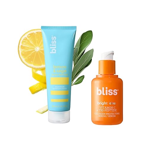 Bliss Vitamin C Bright Idea Serum + Lemon & Sage Body Butter Duo  Set de cuidado de la piel iluminador e hidratante para rostro y cuerpo