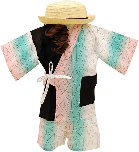 Amazon マスク2枚入りプレゼント中 送無料 鬼滅風小紋柄 子供 甚平セット 綿100 なりきりパジャマ ぱじゃま ズボン 半袖 部屋着 男の子 女の子 市松 ピンク 緑 ブルー レトロ こども 子ども 男子 女子 浴衣 じんべい Ykt Jin 01 Kmy A 着物 浴衣 通販