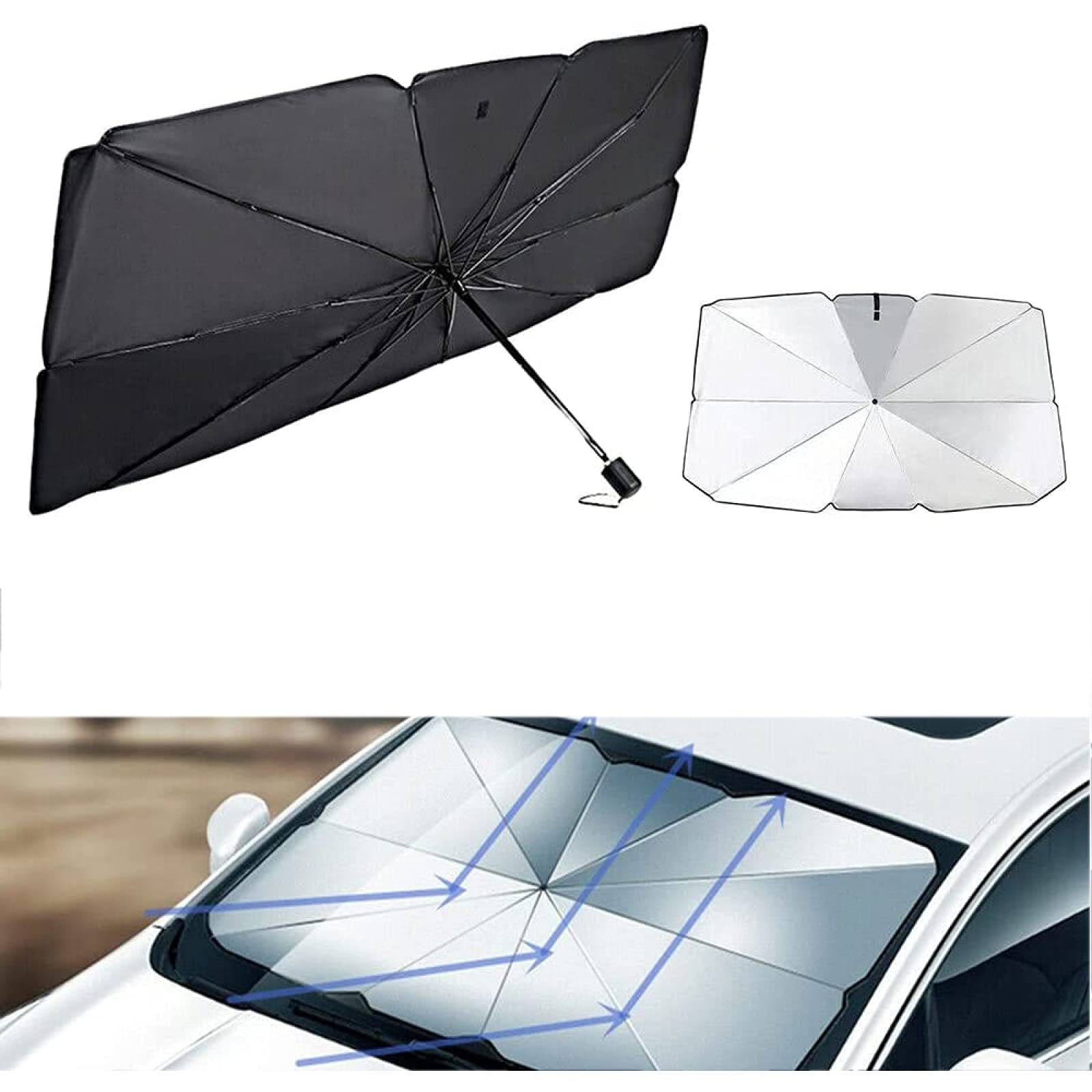 For Mitsubishi Lancer EX10 Lancer X Outlander ASX Colt Pajero Car Sunshade Protector Parasol Auto Sun Visor Windshield Sunshade