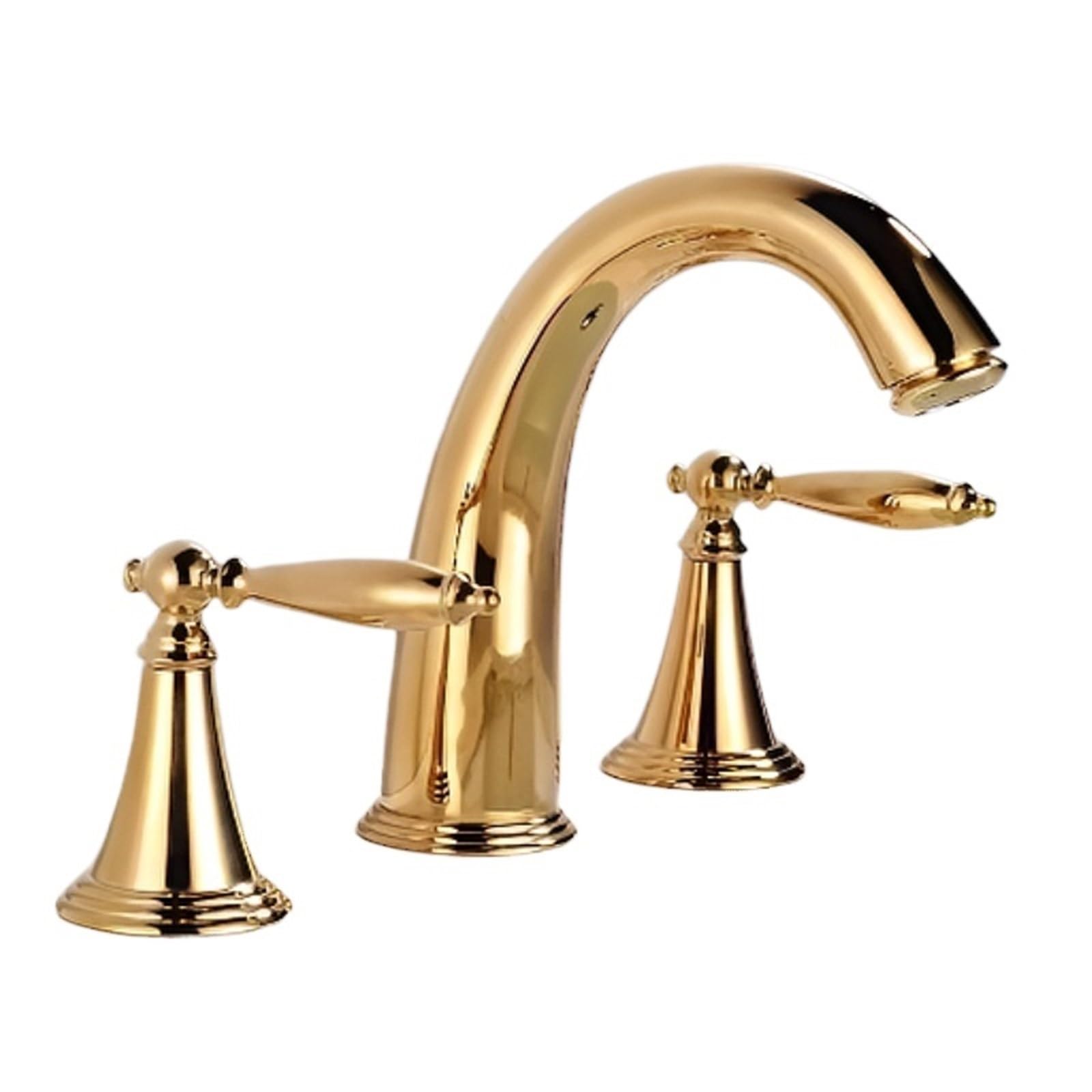 Lpacxbyd Color 2 Two Handle Faucet Basin Faucet 3 Holes Dual Control Bathroom Sink Deck Mounted Cold Hot Vintage Mixer Taps Bathtub(,G1/2In)