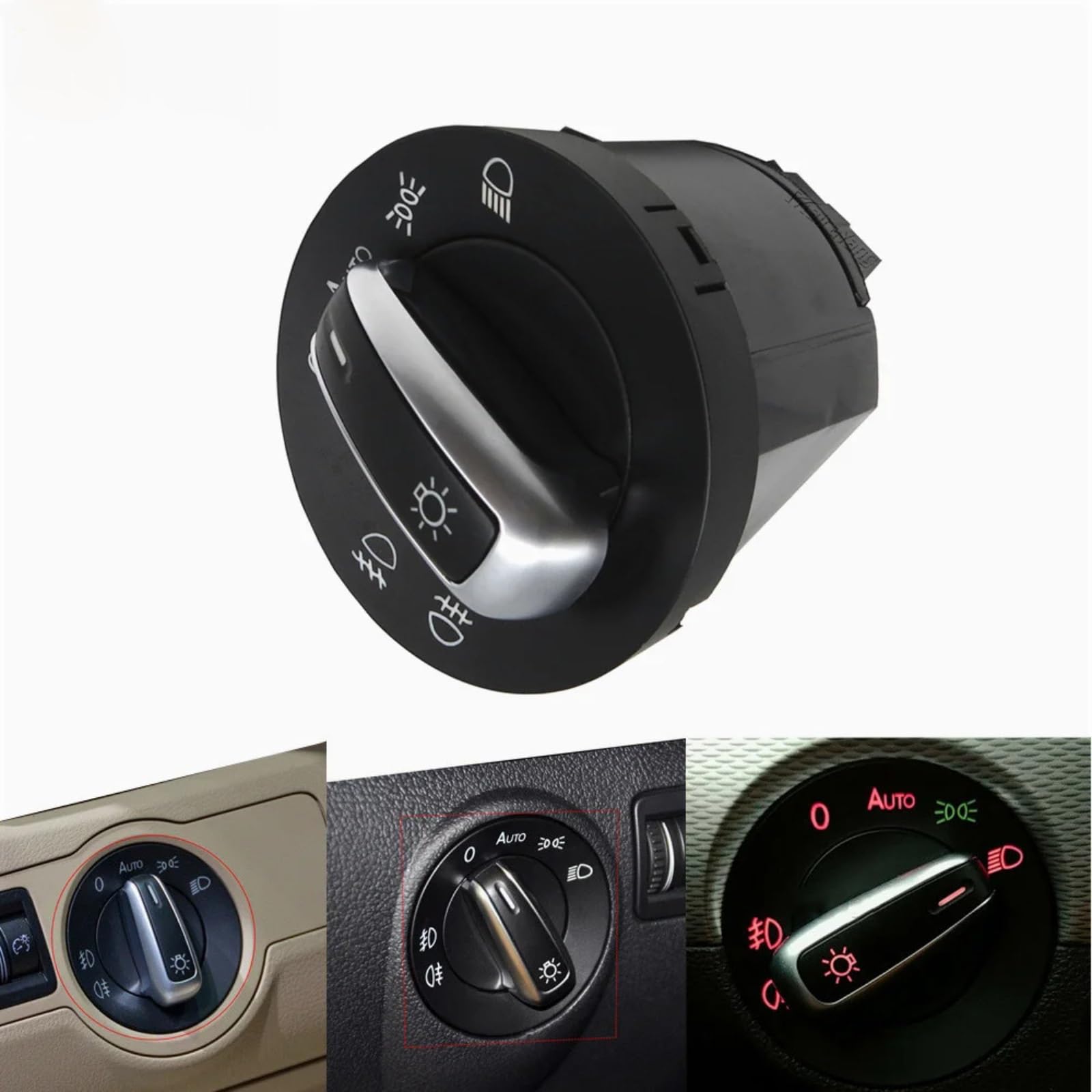 Kompatibel Mit Caddy 2004 2005 2006 2007 2008 2009 2010 2011 Auto-Scheinwerfer-Steuerschalter Integrierte Schalter Teile OEM: 5ND941431B 3C8941431A Auto-Hauptlichtschalter