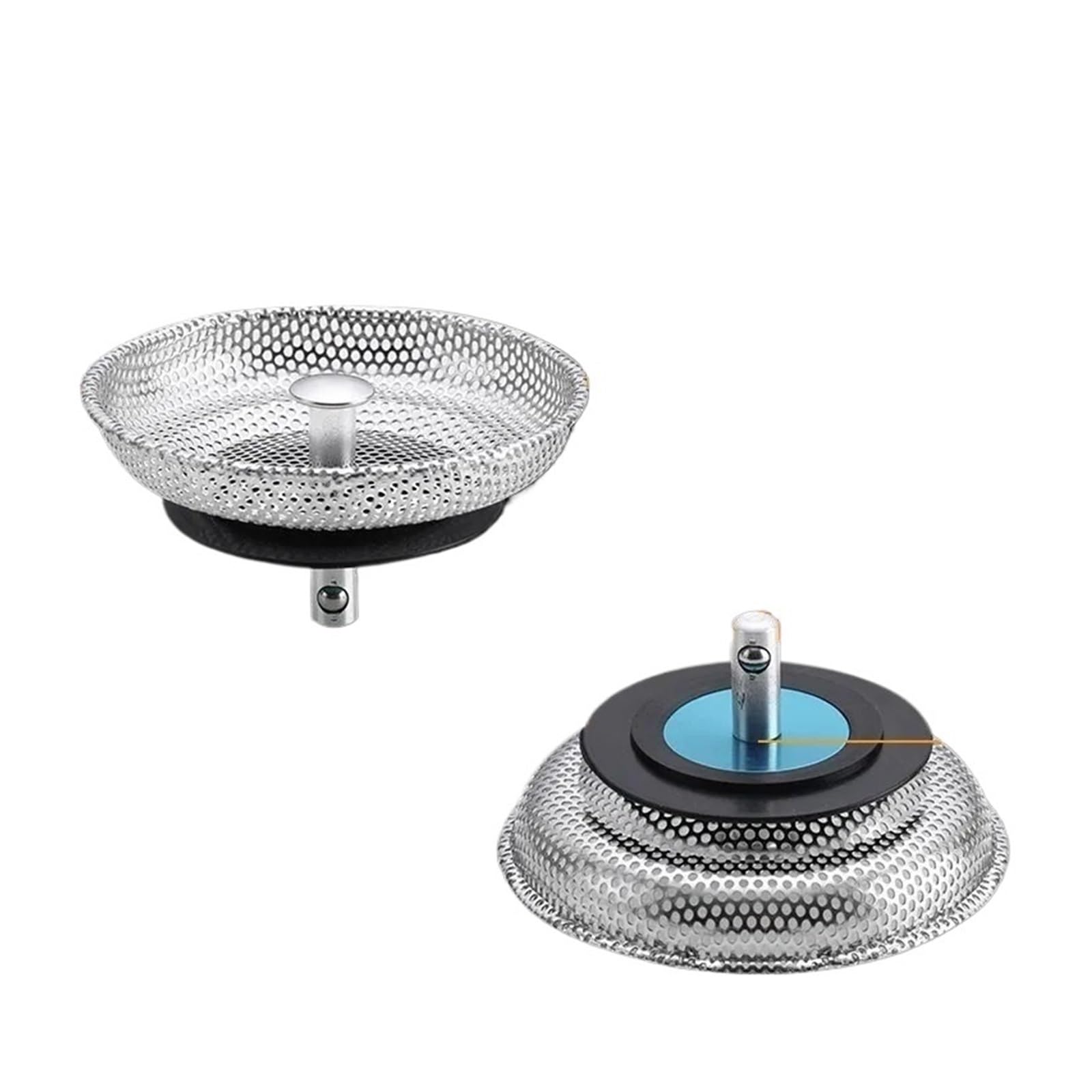 2PCS Stainless Steel Sink Strainer Drain Plug, Multipurpose Hair Catcher For Kitchen & Bathroom(42mm2pcs)