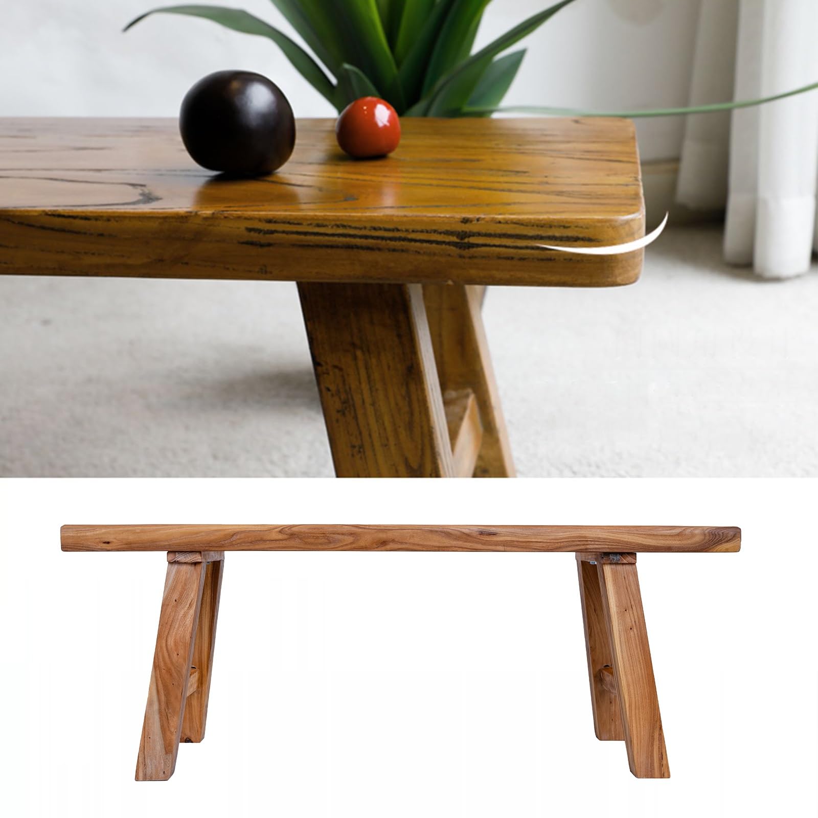 Banco Madera Rustico,Banco de Comedor de Madera,Banco Zapatero, Extremo de Cama,Entrada