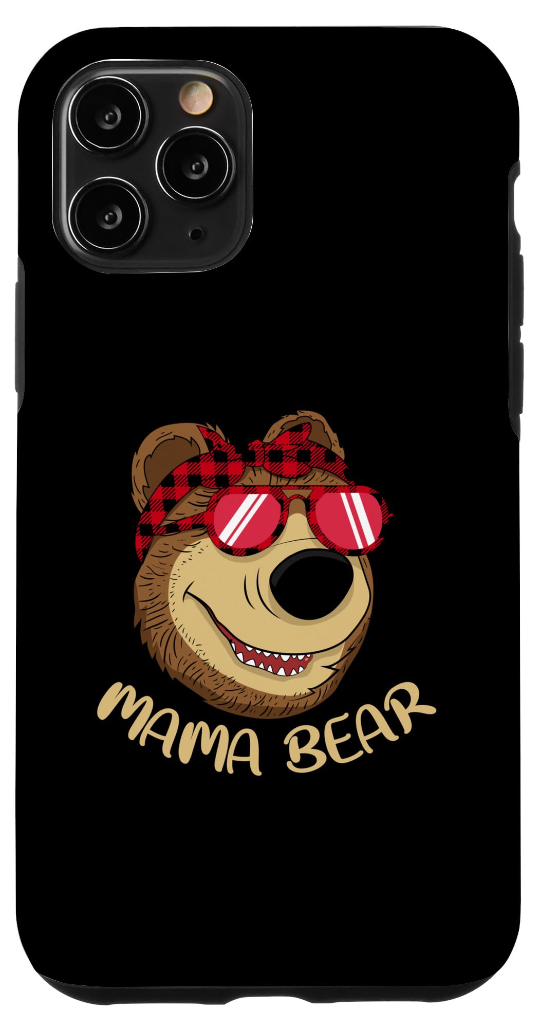 iPhone 11 Pro Mama Bear Mothers Day Mommy Infant Cub Buffalo Bandana Mom Case