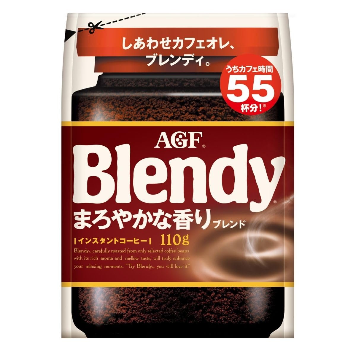 AGF ブレンディ まろやかな香りブレンド 袋 110g 【 インスタントコーヒー 】【 水に溶けるコーヒー 】【 カフェオレ 好きに 】【 詰め替え 】