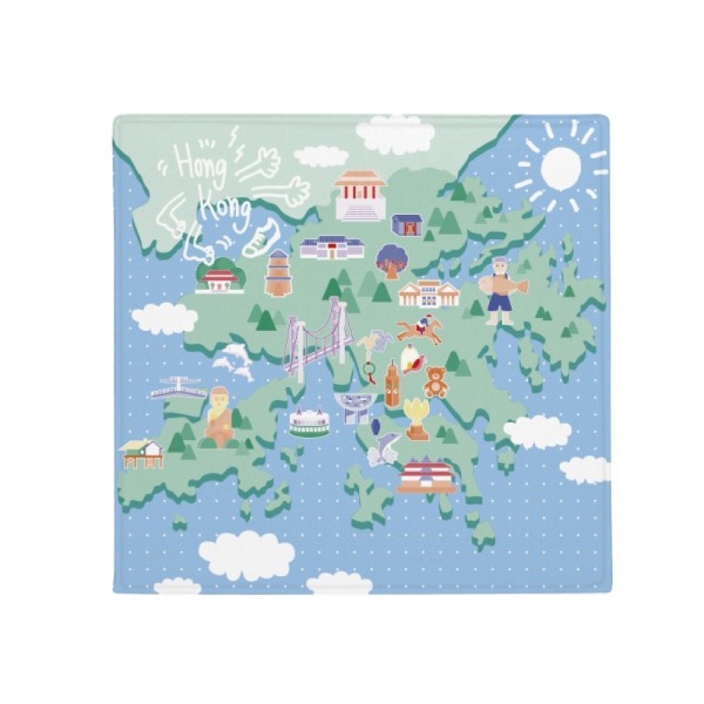 Tapis de sol carte de Hong Kong antidérapant de qualité supérieure pour cuisine 80x80cm