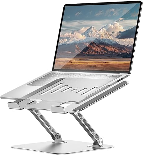 Soporte para computadora portátil ajustable para escritorio, soporte plegable para computadora portátil, altura ajustable para MacBook, PC,