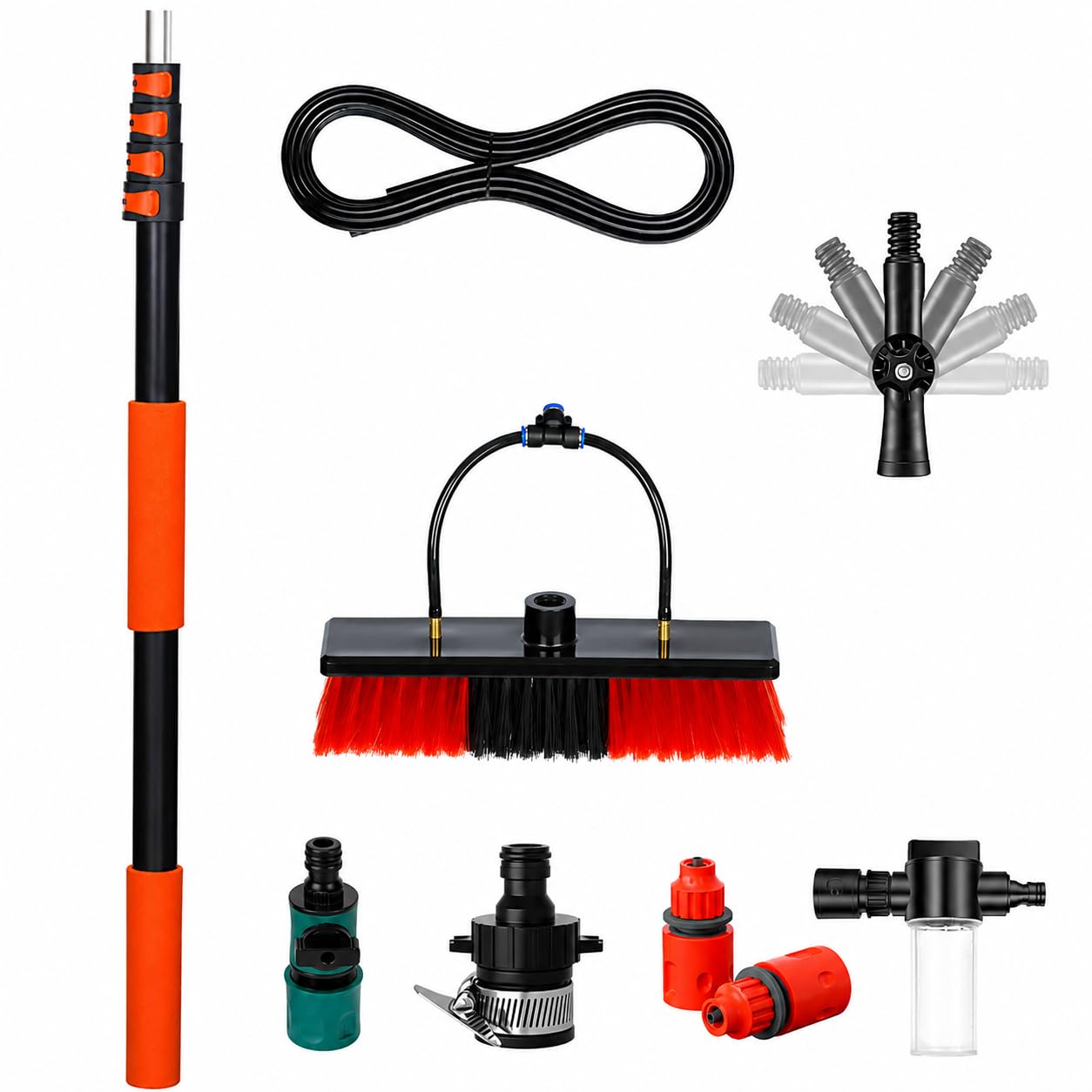 Kit Pulizia Pannelli Fotovoltaici Telescopica 32cm Brush,12FT