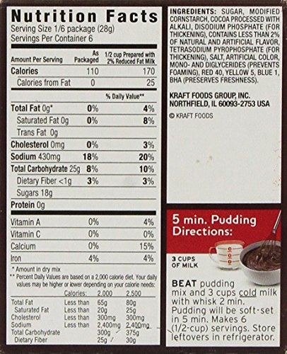 Image of Jell-O, Chocolate Instant Pudding & Pie Filling, 5.9 Ounce