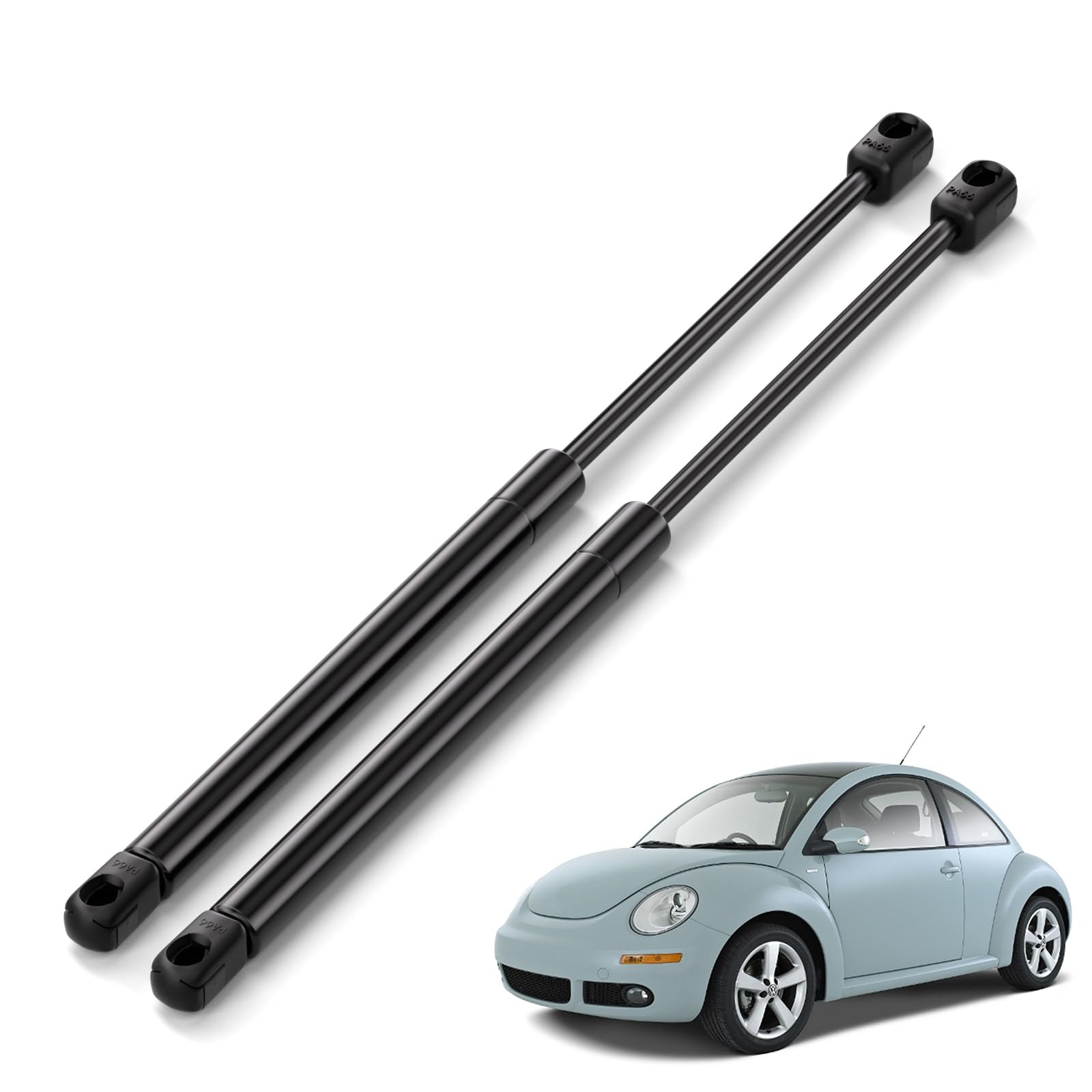 ARANATrunk Struts Lift Support for Volkswagen Beetle 1998-2010, Rear Hatch Replacement Shocks Fits 1998-2010 Volkswagen Beetle Base/Cabrio/Comfortline/GLS/S/SE/Turbo/Sport(Without Spoiler), 2 Pcs