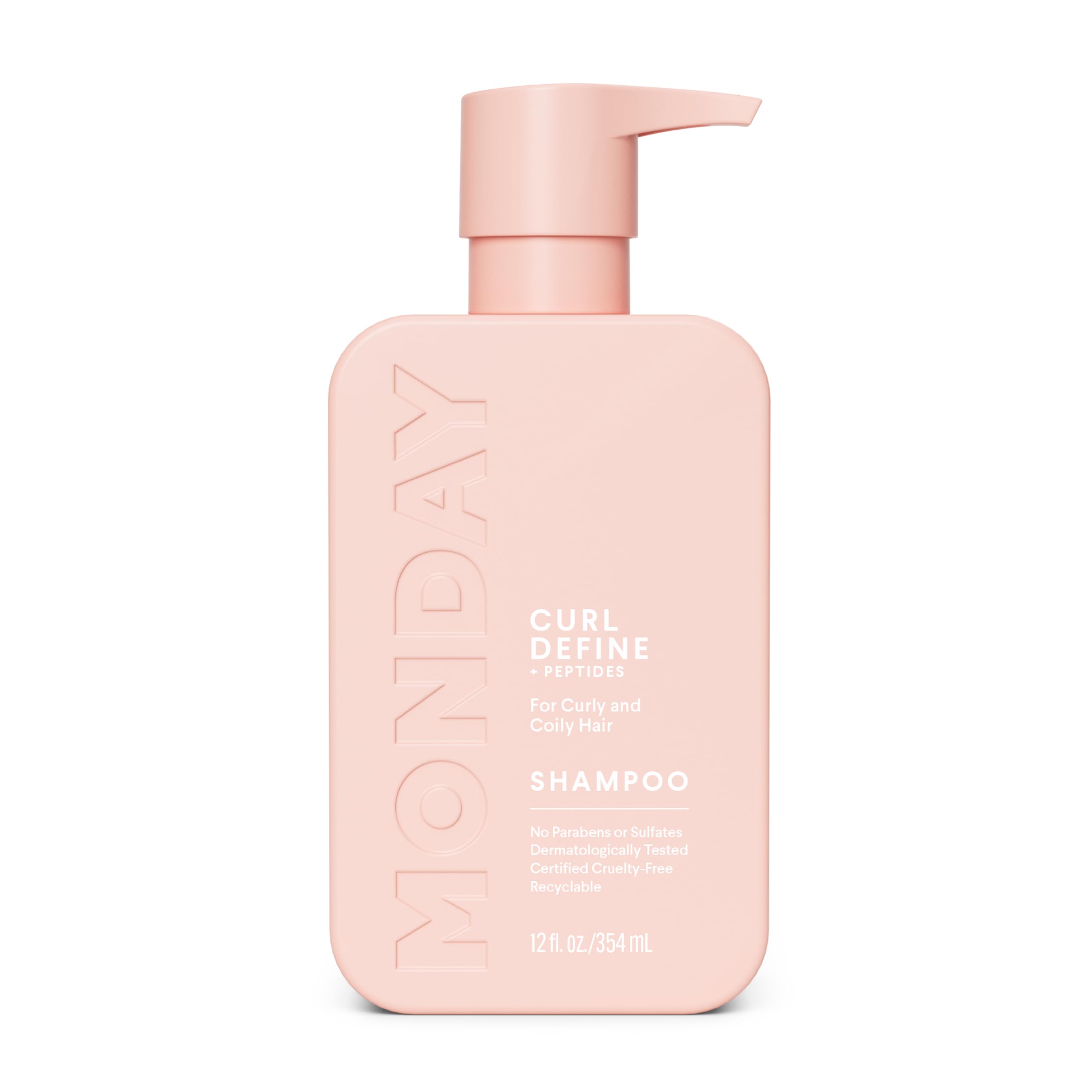 MONDAY HAIRCARE CURL DEFINE Shampoo with Peptides, Coconut Oil & Provitamin B5 for Curls of All Types 354 mL