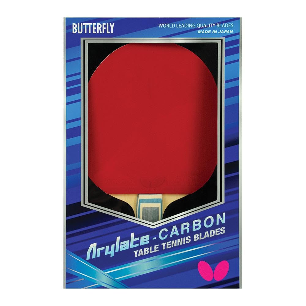Butterfly Viscaria Pro-Line Ping Pong Racket - Featuring Arylate/Carbon Material & Assembled with Tenergy 05 2.1mm Table Tennis Rubber - ITTF Approved for Tournament Play
