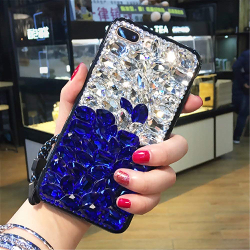 Studded Rhinestone Bling Case For LG G8 ThinQ / LG G8 - Crystal Glossy Hard Cover