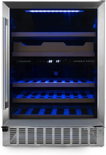 Equator Luxury Hybrid Dual Zone Gourmet Center 43 Bottles+Cans+Fine Foods 110V