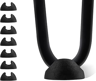 Waziaqoc 8PCS Hairpin Leg Protector Feet, Black Hairpin Leg Rubber Caps Fit for 3/8” & 1/2" Hairpin Leg, Hairpin Leg Pads for Coffee Table Hairpin Desk Chair