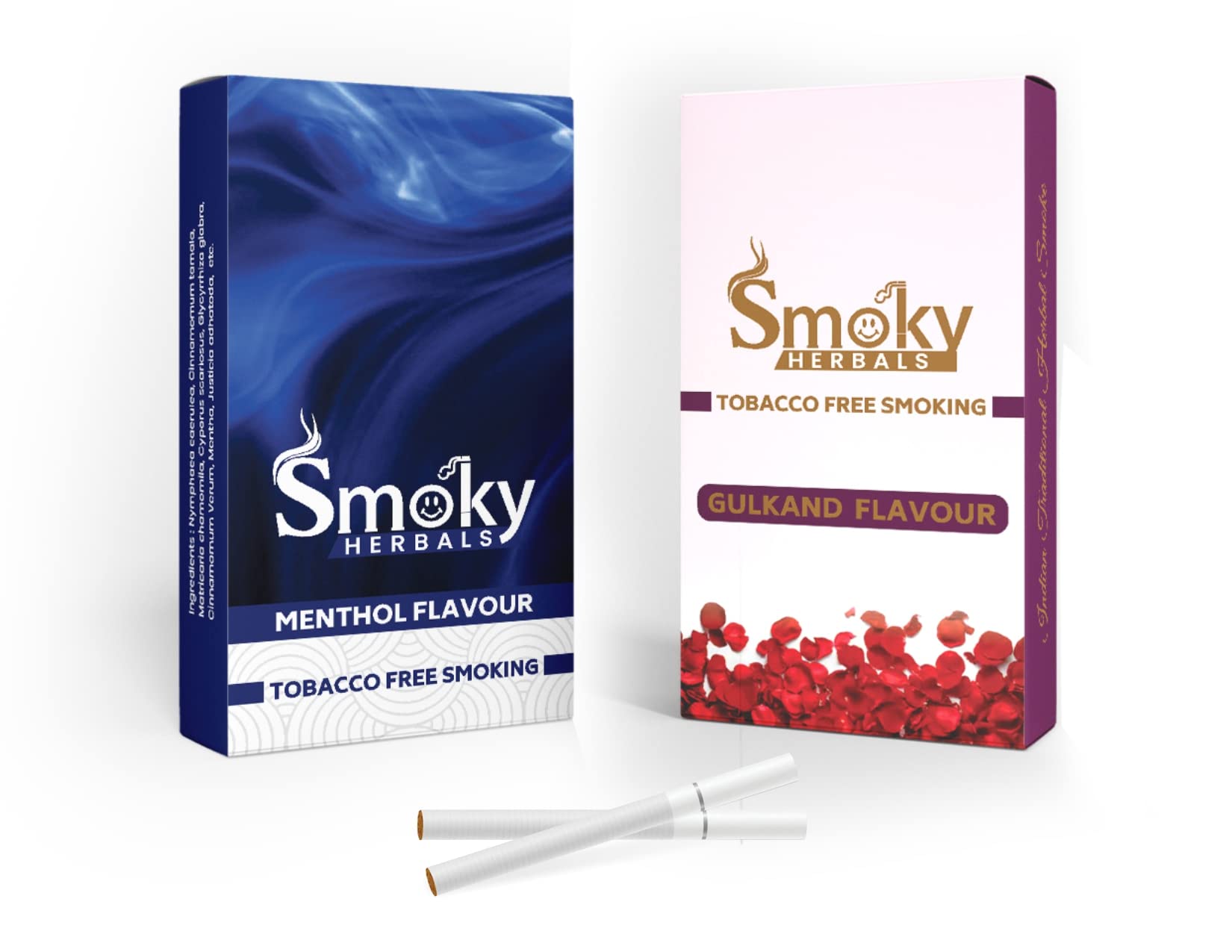 Pack of 2 Flavours 100% Tobacco & Nicotine Free Cigarette (GULKAND - MENTHOL) - 10Sticks x 2-picture-18