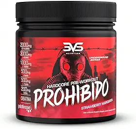 3VS Nutrition Pré Treino Prohibido 360g Sabor Morango