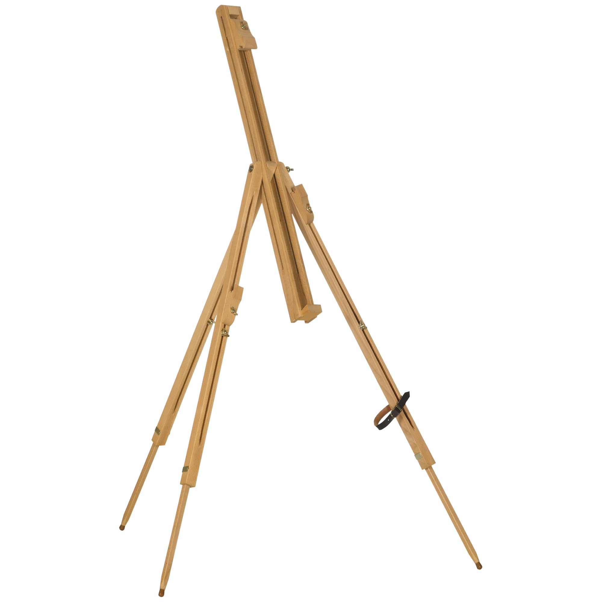 Vinsetto Caballete de Pintura Plegable Caballete para Pintar con Altura Ajustable y Trípode de Madera de Haya Soporte Lienzos de hasta 107 cm 93x84x183 cm Natural