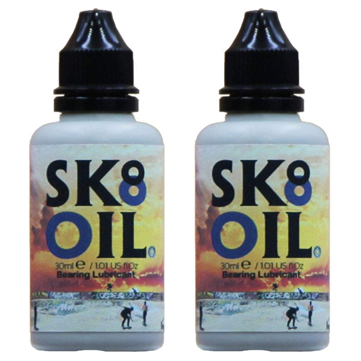 GREEN OIL SK8 Stakeboard Bearing Lubricant, 30 ml, Biodegradable, Plant Based, Environment Friendly, Non Toxic, Skin Safe, Free of Petrochemicals, Recycled Plastic Bottle, Award Winning - 2 Pack