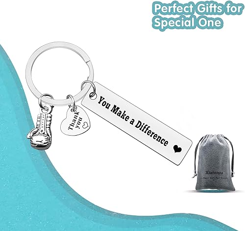 Vista 7 de Xiahuyu Boxing Gift Boxing Gloves Keychain Thank You Gift for Boxer Boxing Coach Appreciation Gift Boxing Lover Gift