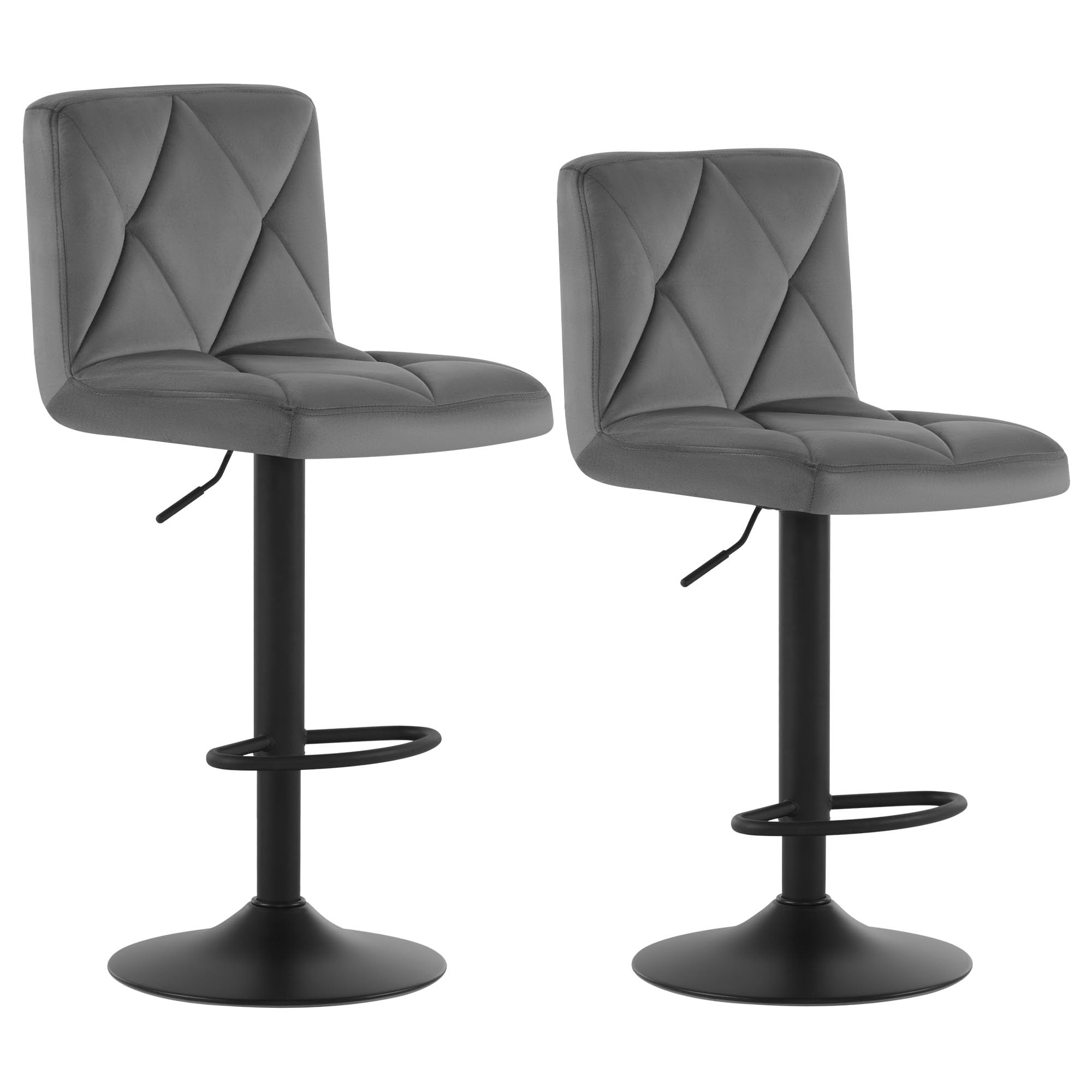 Lestarain Taburetes Altos de Cocina con Respaldo Juego de 2 | Taburete Bar Giratorio; para Bistro Cafeteria y Cocina; con Terciopelo