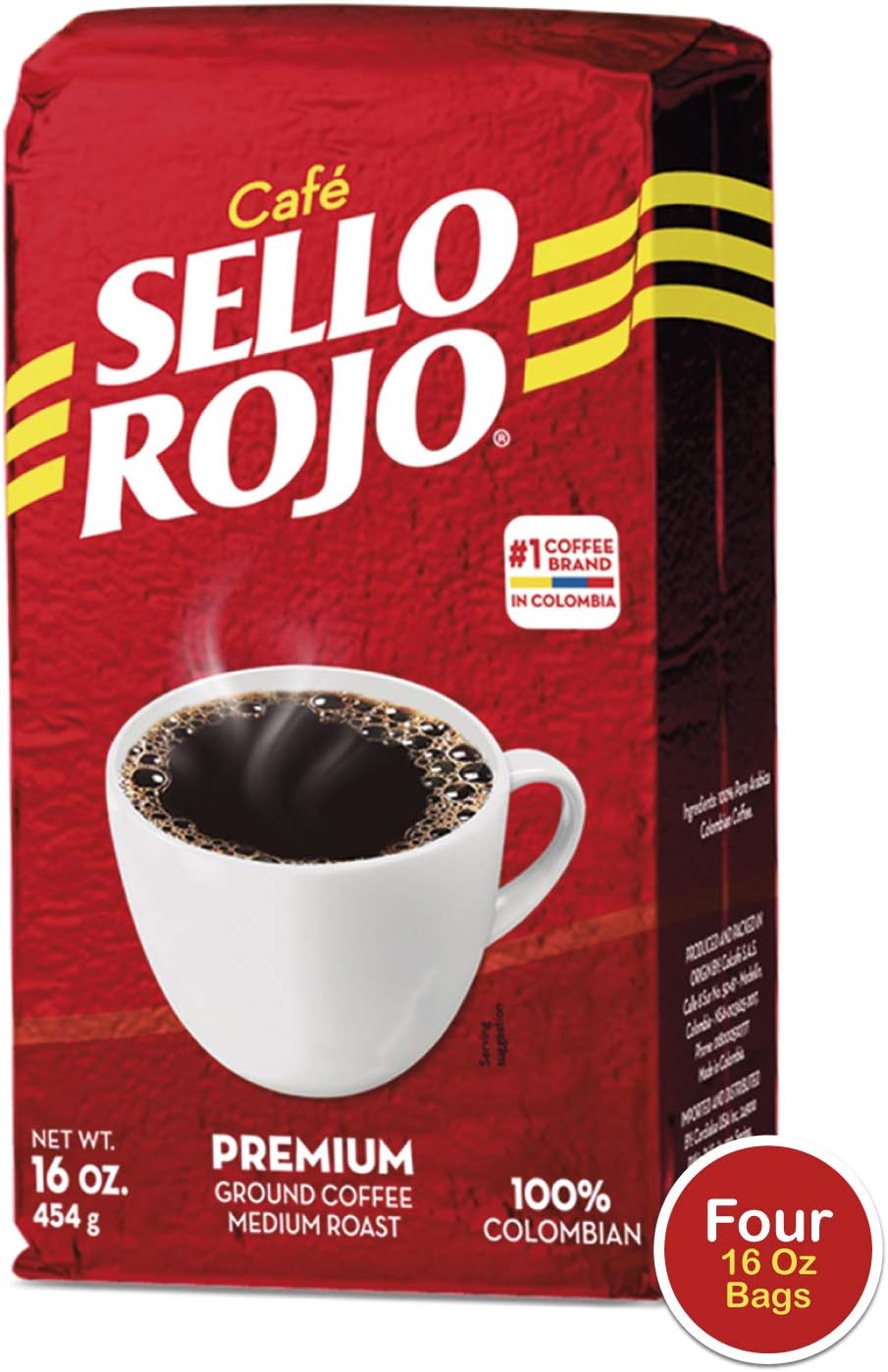 Tradicional Medium Roast Ground Coffee Bag, 16 oz, Pack of 4