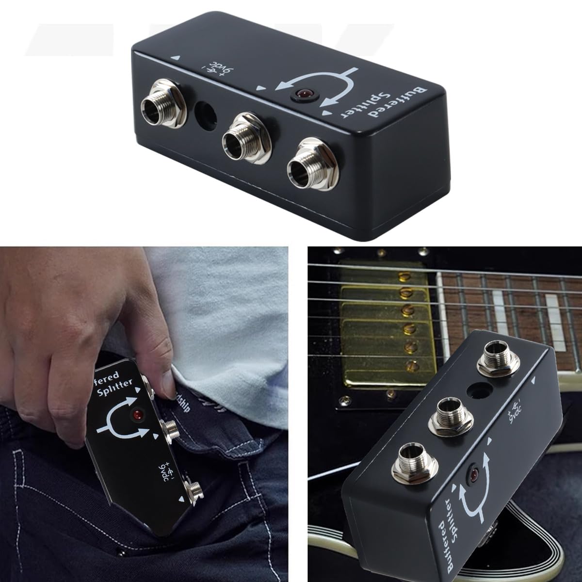 Gitarren-Effektpedal Signalpuffer-Splitter Dual Clean Buffer Ausgang Doppel-Verstärker-Setup-Pedal