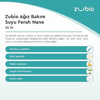Zubio Ağız Bakım Suyu Ferah Nane, 250 ml