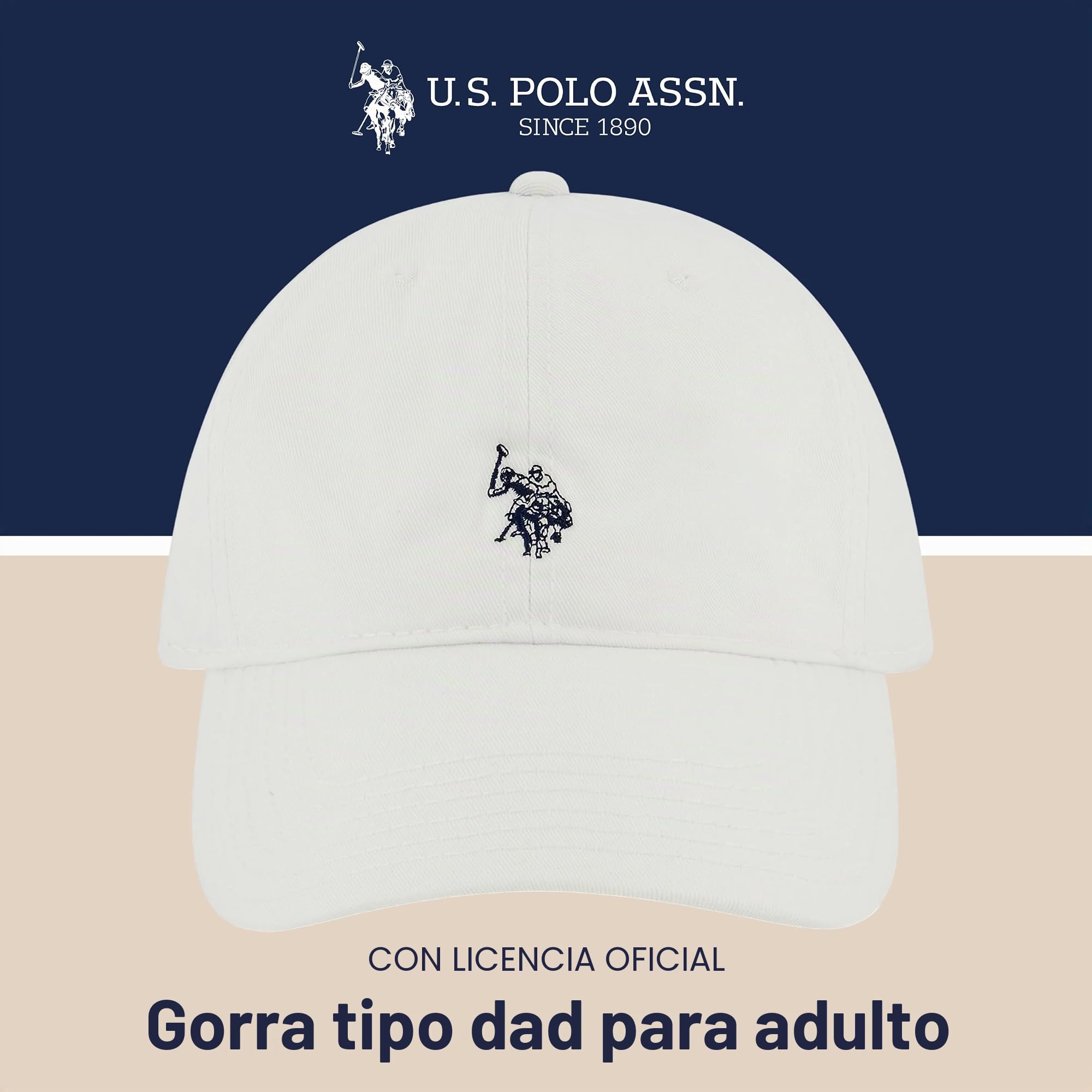 U.S. Polo Assn. Men's Mens Washed Twill Cotton Adjustable Baseball Hat with Pony Logo and Curved Brim Baseball Cap
