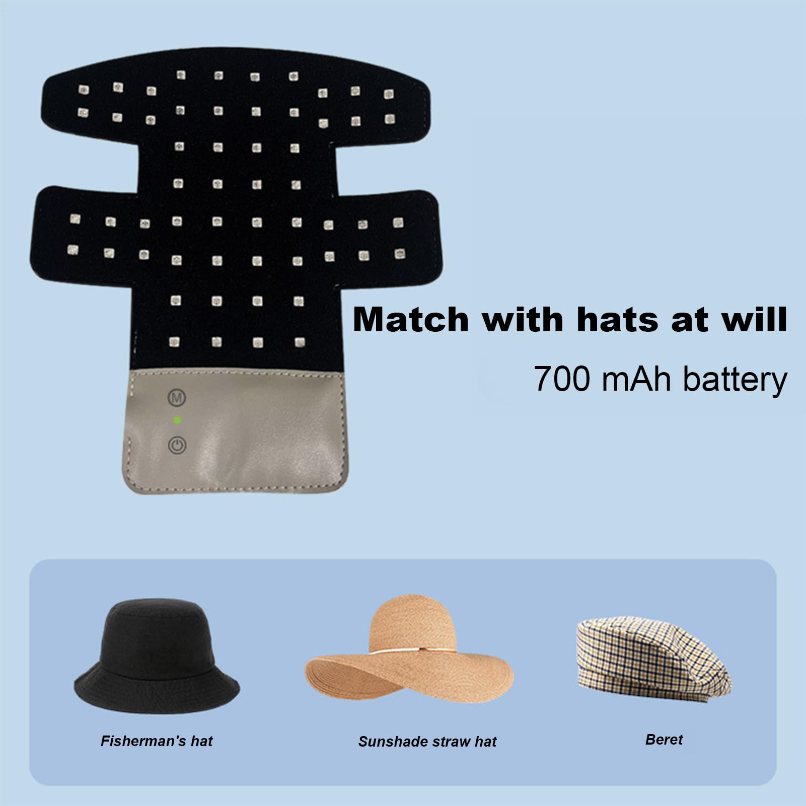 Red Light Therapys Bonnet infrarouge pour la repousse des cheveux 5 V 260 W pour prévenir l'alopécie Dispositif de croissance des cheveux Prévient l'alopécie avec lumière LED pour restaurer la santé