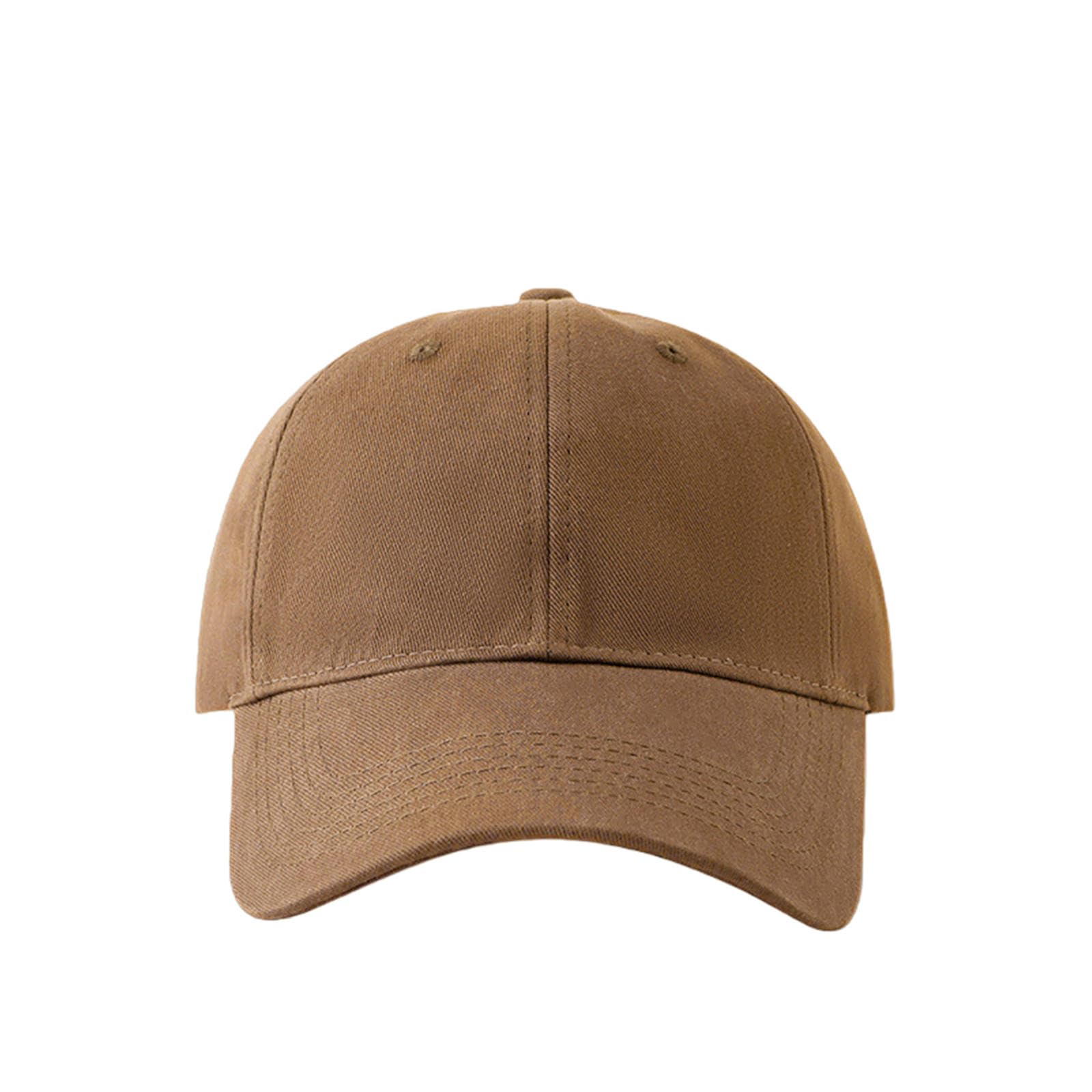 Gyios Baseball Cap Plain Snapback For Men - Classic Adjustable Sport Casual Sun Visor Hat- Light Brown-60–65cm,