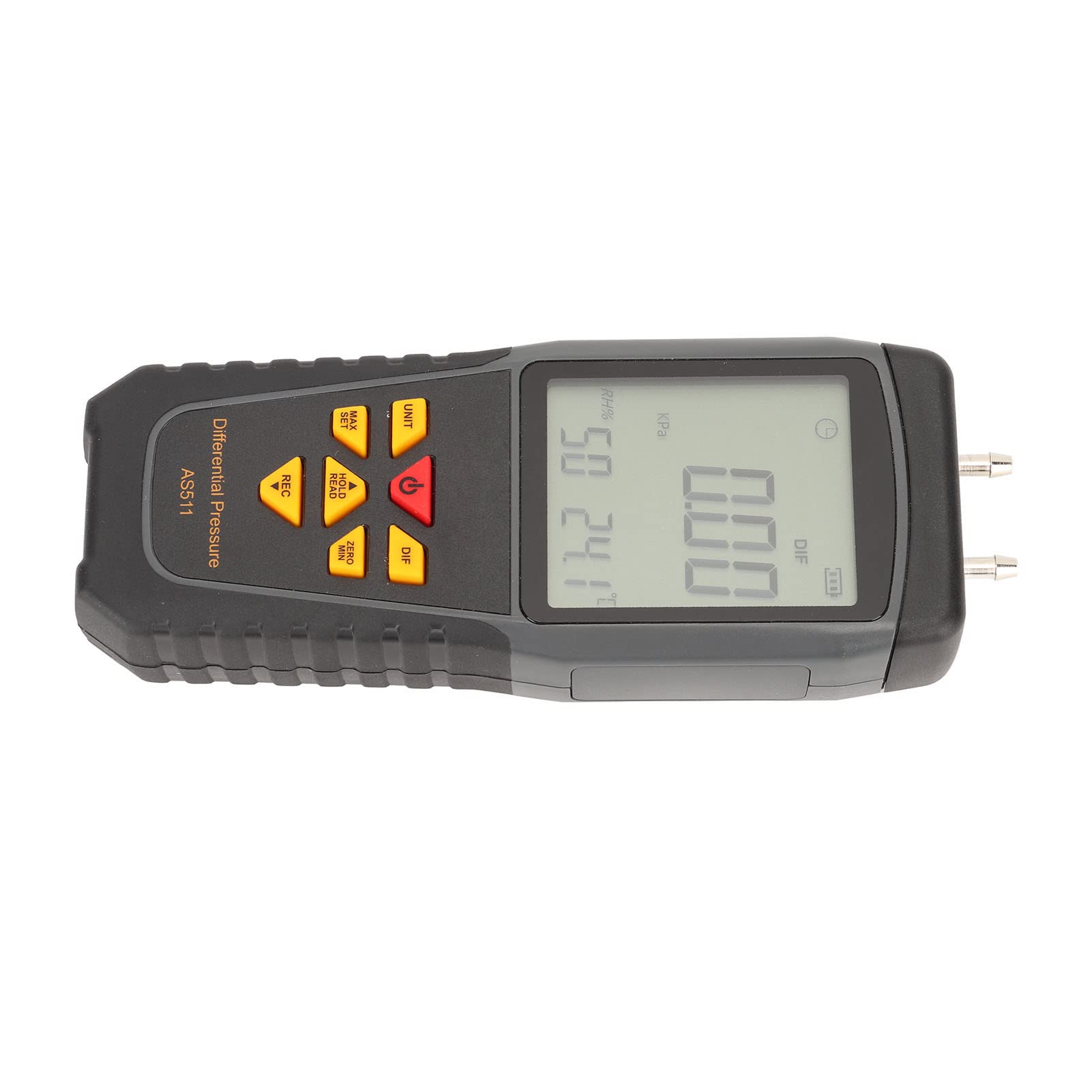 Naroote Differenzdrucktester, Digitales Messgerät, Präzise und Stabil für die Industrielle Gasmessung, ABS-Material