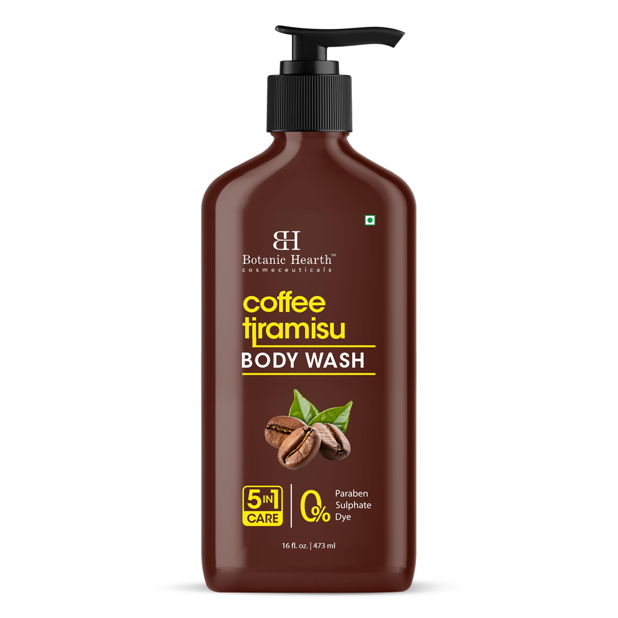 Botanic Hearth Coffee Tiramisu Duschgel 473 ml | 5-in-1-Pflegeformel reinigt die Haut sanft und spendet intensive Feuchtigkeit für ein gepflegtes Hautgefühl.