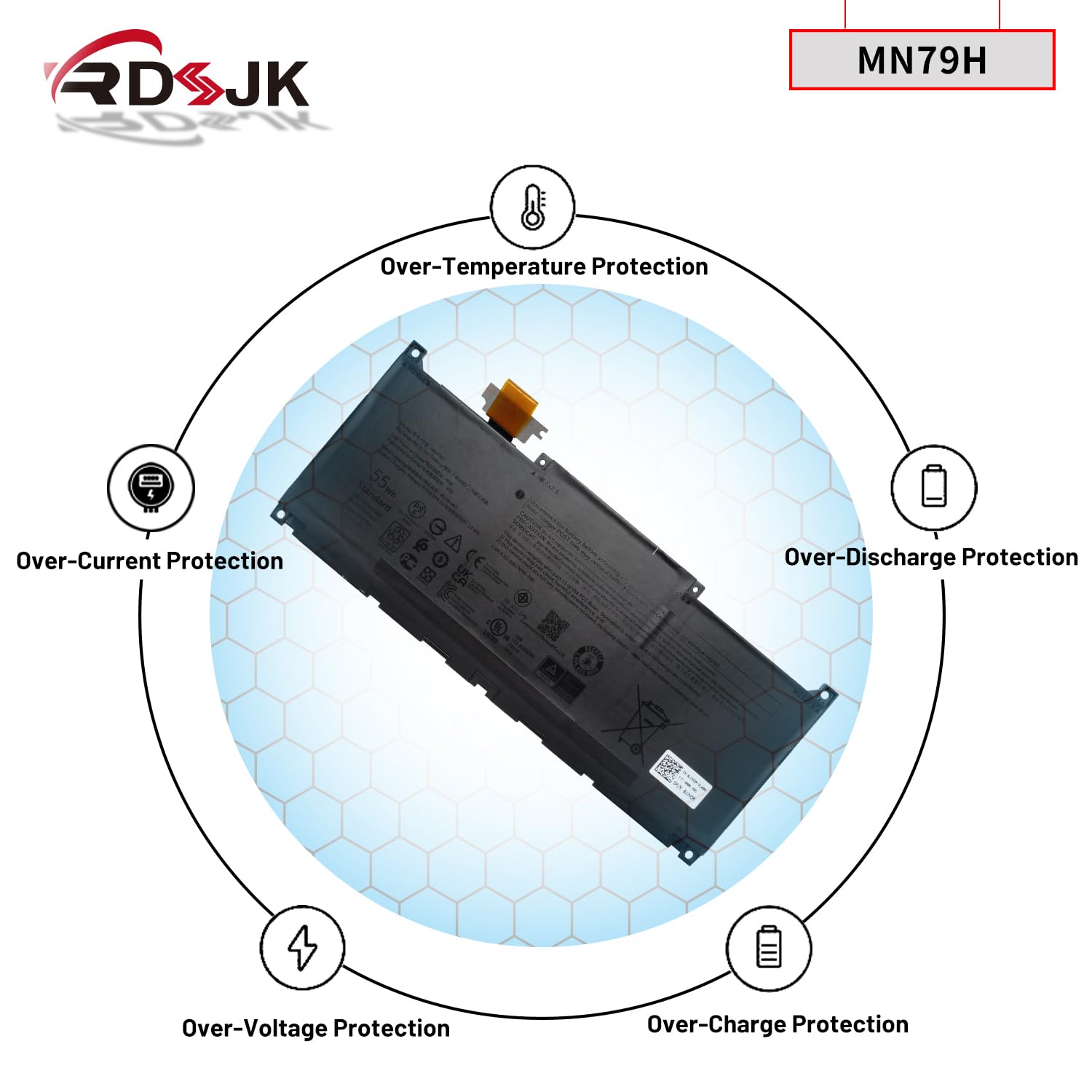 Amazon.com: RDSJ MN79H Laptop Battery for Dell XPS 13 Plus 9320