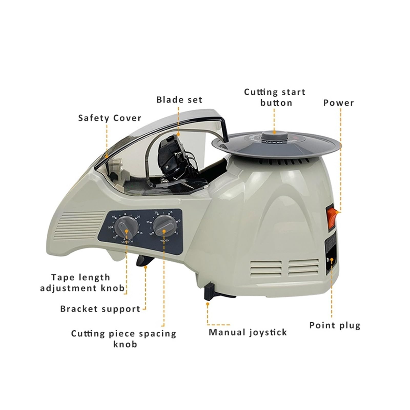 Klebebandabroller, RT-3000 Automatischer Klebebandschneider/-spender for flammhemmendes Klebeband für Versand und Schulen