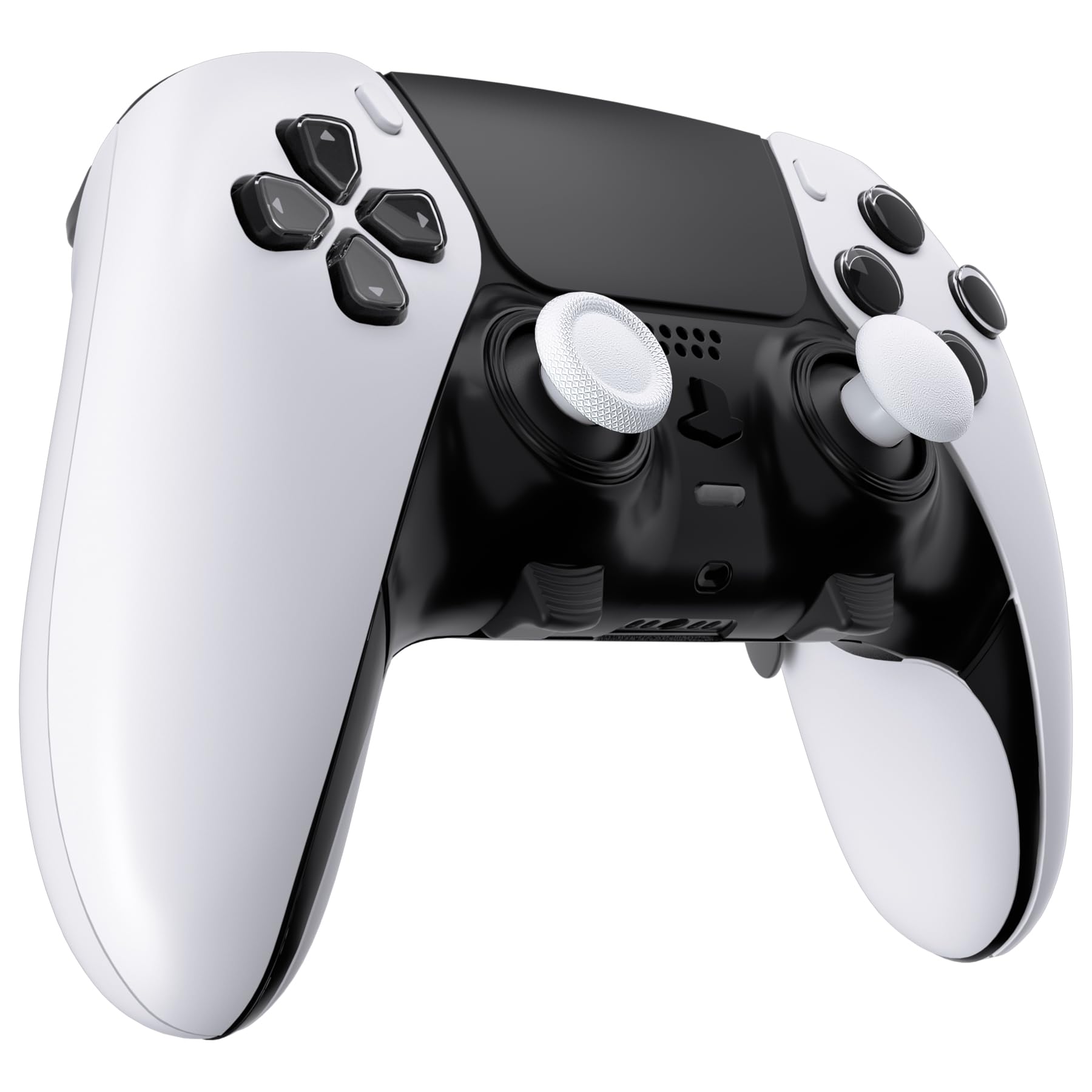 eXtremeRate Robot białe wymienne pałeczki do kontrolera PS5 Edge, niestandardowe wymienne nakładki joysticka analogowego do kontrolera krawędzi PS5 - kontroler i podstawa drążka nie są dołączone