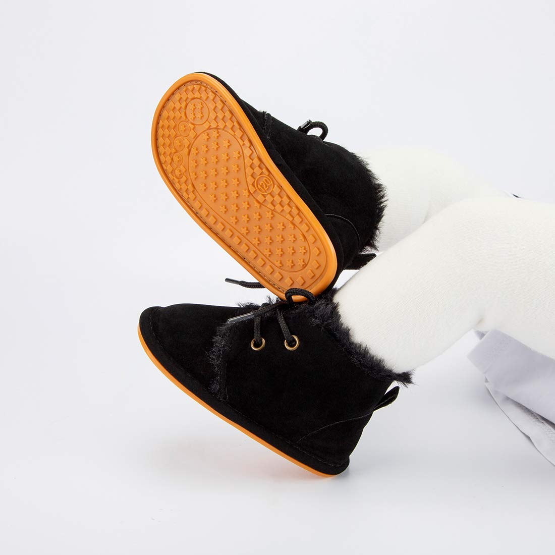 Luvable Friends Unisex Baby Cozy Fleece Booties Multi-Pack, Charcoal 2-Piece, 6-12 Months