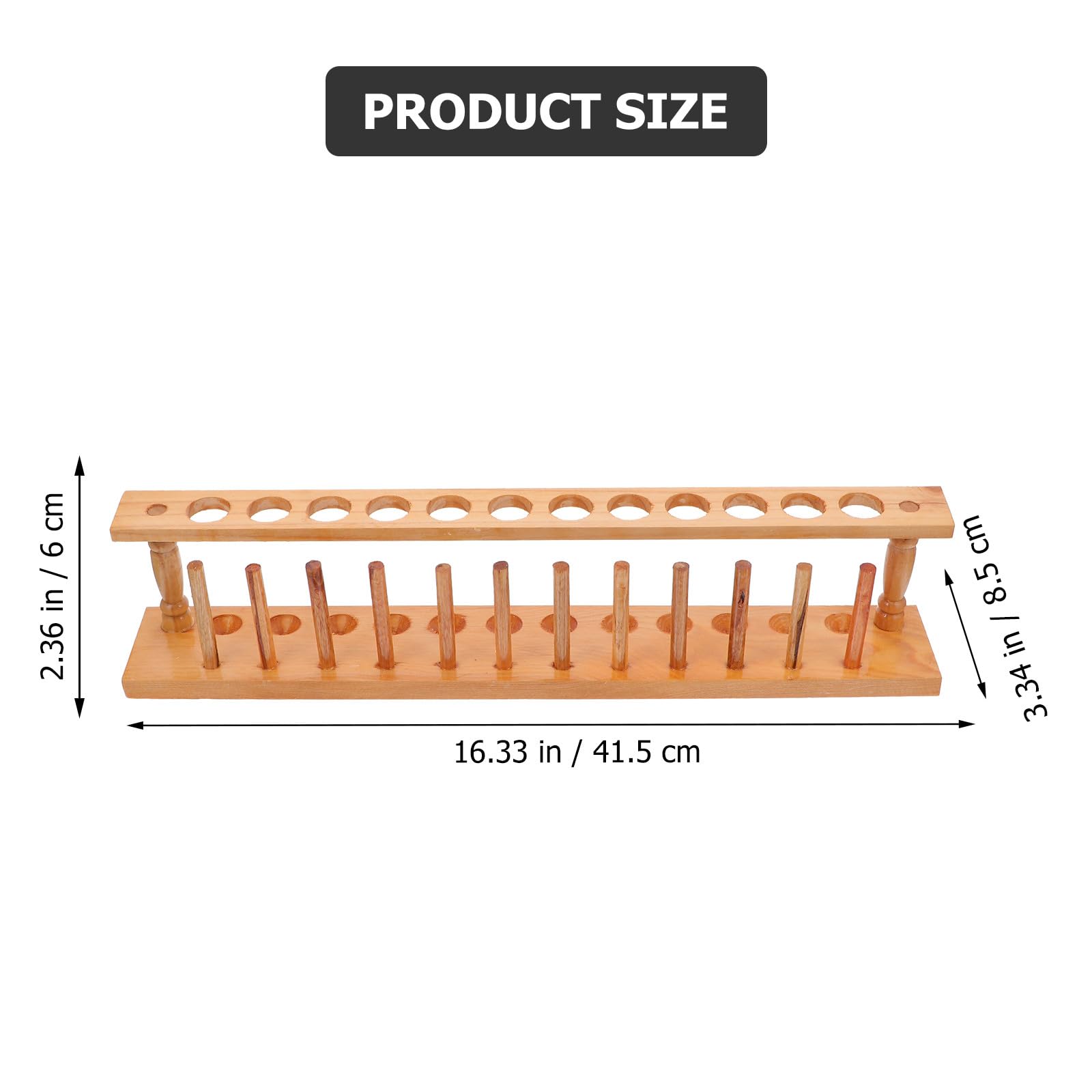 Ciieeo Organizador de Tubos de para y Escuela de Madera Beige, Bastidor Portátil y Pulido Soporte Práctico para Almacenamiento Seguro