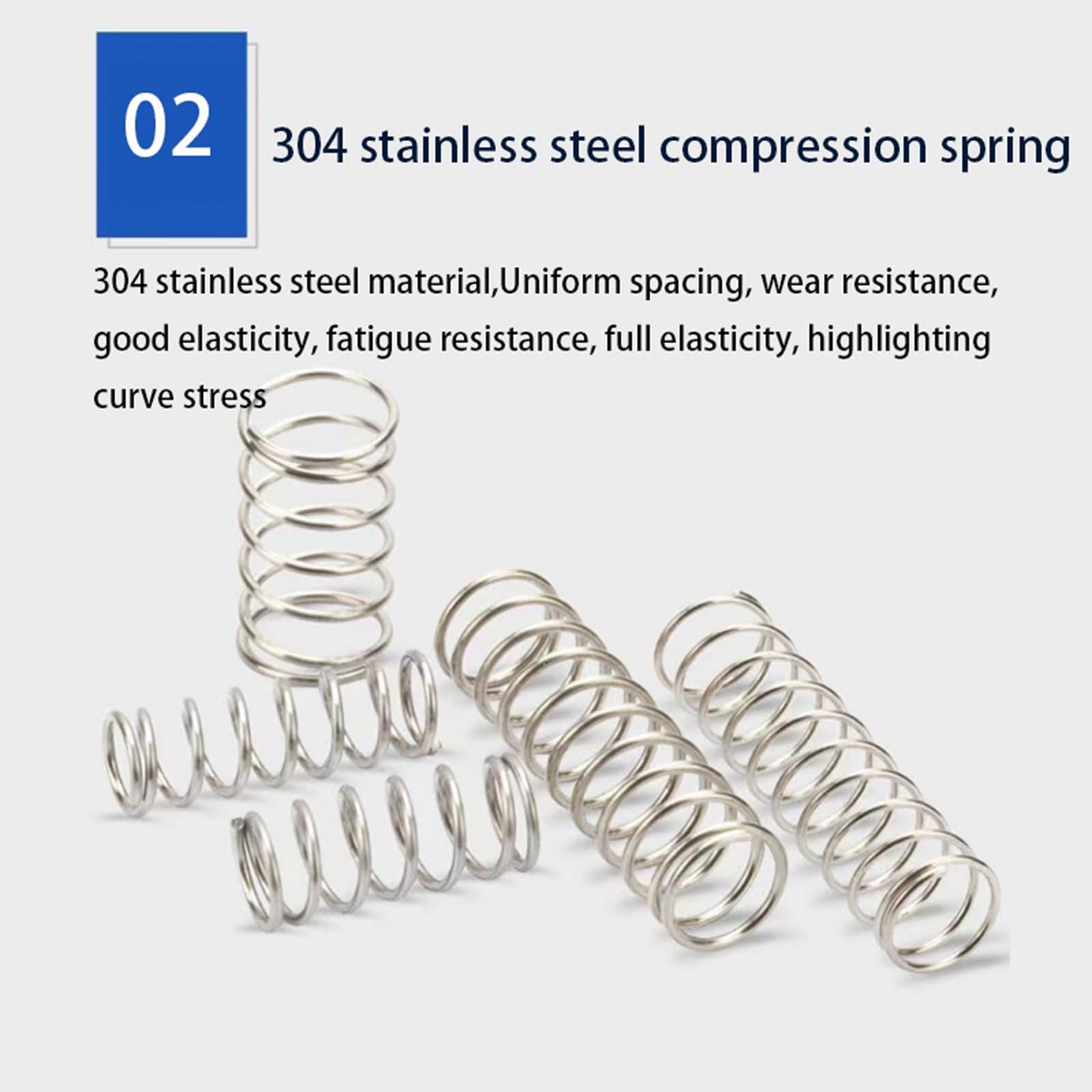 1 molla di compressione piccola in acciaio inox 304, per riparazioni di cesoie da giardino e fai da te, diametro esterno 12-20 mm,2,2 x 16,5 x 1500 mm