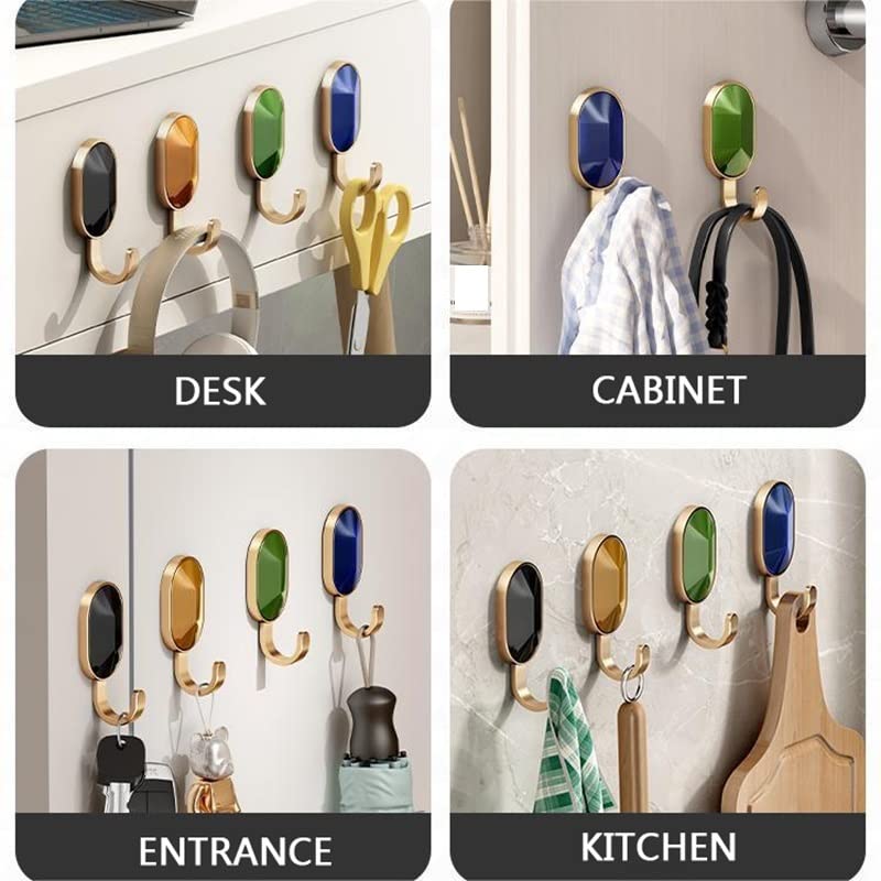 Ganchos for ropa, gancho de pared Gancho multifuncional Gancho de carga fuerte sin perforaciones Gancho for colgar en la puerta de viscosa Gancho adhesivo sin rastro Gancho de pared (Color : Sapphire